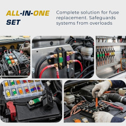 16 pièces fusible MIDI, kit porte-fusible MEGA avec fusibles à vis 32V 20/30/40/50/60/80/100/125A – fusibles haute intensité cod