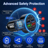 Chargeur Allume Cigare Voiture 50W, 8 Ports Adaptateur USB Auto 4 USB-A & 4 USB-C, Prise Multiples Charge Rapide, Accessoires Vo