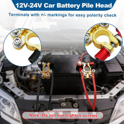 2 Pièces Cosses de Batterie 12V à Serrage Rapide 4 Voies, Cosse Batterie 12V Voiture à Verrouillage Rapide, Connecteur de Type S