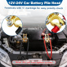 2 Pièces Cosses de Batterie 12V à Serrage Rapide 4 Voies, Cosse Batterie 12V Voiture à Verrouillage Rapide, Connecteur de Type S