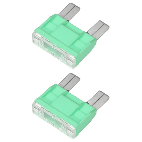 Lot de 2 Fusibles à Grande Lame 32V 30A Compatible avec jcase pour Systèmes Électriques Automobiles remplace OEM 61138367132 A00