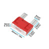 Lot de 2 Fusibles à Lame Large 32V 50A Style jcase Compatible avec 61138367132 Compatible avec A0025451734 pour Automobile
