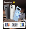 Support Voiture MagSafe sans Fil 15W, Ventouse sous Vide Ultra-Forte, Rotation 360° et Design Pliable. Charge Rapide Stable, Com