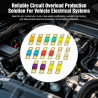 16 Pièces Fusible Voiture, Fusibles Midi Voiture 20A 30A 40A 50A 60A 80A 100A 120A 32V ANS Bolt-on, Mini Fusibles Voiture, Fusib