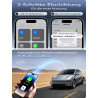 Mini Adaptateur CarPlay sans Fil, Convertisseur USB A/C pour CarPlay Filaire, Compatible iOS 10+, Boîtier Métal pour Voiture, Lo