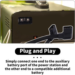 XT150 Câble de connexion de batterie supplémentaire tressé 55 cm Compatible avec EcoFlow Delta 2/2 Max Delta 3/3 Plus/3 1500 Wav