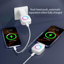 Chargeur intelligent avec arrêt automatique 140 W, adaptateur de charge rapide pour protection contre la surchauffe, matériau AB