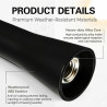 2 PCS 6.5cm Mini Antenne Voiture Courte Universelle FM AM pour Autoradio, Antenne de Toit avec Adaptateurs M4 M5 M6, Réception R