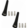 2 PCS 6.5cm Mini Antenne Voiture Courte Universelle FM AM pour Autoradio, Antenne de Toit avec Adaptateurs M4 M5 M6, Réception R