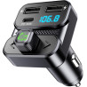 Gizmovine transmetteur fm bleutooth voiture 5.3, usb-c pd 36w | 3 ports usb, kit mains libres avec bouton mfb, compatible 12v/24