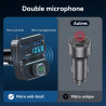 Gizmovine transmetteur fm bleutooth voiture 5.3, usb-c pd 36w | 3 ports usb, kit mains libres avec bouton mfb, compatible 12v/24