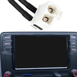 1pc Adaptateur Fakra 2 Femelle à 1 Mâle 20 cm Compatible avec Volkswagen RCD330 RCD510 RCN210 Compatible avec Desay MIB