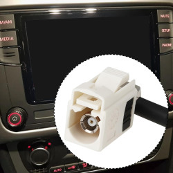 1 pc Fakra 2 Mâle à 1 Femelle Adaptateur d'Antenne Compatible avec Volkswagen rcd330 rcd510 rcn210 Compatible avec Desay MIB Rad