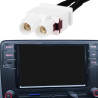 1 pc Fakra 2 Mâle à 1 Femelle Adaptateur d'Antenne Compatible avec Volkswagen rcd330 rcd510 rcn210 Compatible avec Desay MIB Rad