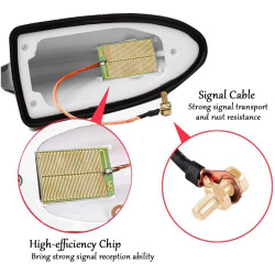 Antenne Requin Voiture pour Peugeot 308/Peugeot 206/Peugeot 207 CC | Amélioration signal radio,Puce haute efficacité,Bague caout