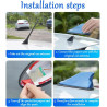 Antenne Requin Voiture pour Peugeot 308/Peugeot 206/Peugeot 207 CC | Amélioration signal radio,Puce haute efficacité,Bague caout