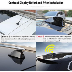 Antenne Requin Voiture pour VW Po-lo 6R 2009-2016, Amplificateur de Signal Radio AM FM Réduction du Bruit Antenne de Toit Étanch
