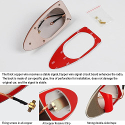 Antenne Requin Voiture pour VW Po-lo 6R 2009-2016, Amplificateur de Signal Radio AM FM Réduction du Bruit Antenne de Toit Étanch