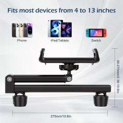 VINATO Support Tablette Voiture Appuie Tete, Support iPad Voiture, Rotation à 360°, Porte Tablette Voiture Compatible avec Table