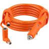 Câble de charge de voiture avec allume-cigare vers prise cc, 2 m, 14 awg, 12 v/24 v, 15 a, compatible avec jackery, bleutti, ank