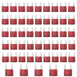 50 Pièces 10A Mini Fusible Voiture,Micro Fusible Voiture pour Auto Standard 10A,10Amp MINI Fusibles pour Auto Moto Automobile Ca