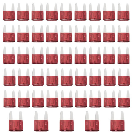 50 Pièces 10A Mini Fusible Voiture,Micro Fusible Voiture pour Auto Standard 10A,10Amp MINI Fusibles pour Auto Moto Automobile Ca