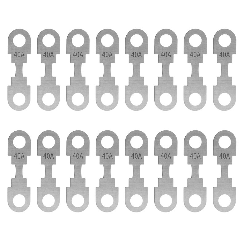 16pcs Bande de Fusible Plat Fusible de Voiture 40A Fusibles Automobiles pour Auto, Camion, Moto, Camping Car, Véhicules Utilitai