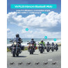 Blaise v6 plus intercom moto duo pour 2 casques, 2 à 6 motards système de communication casque, portée 1000 m, bleutooth 5.3, pa