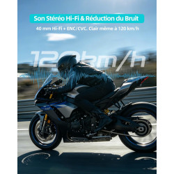 Blaise v6 plus intercom moto bleutooth, 2 à 6 motards système de communication casque, réduction de bruit, portée 1000 m, bleuto