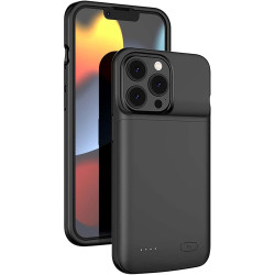 ELLENNE Coque avec batterie intégrée pour iPhone 13 Mini 6800 mAh | Coque avec batterie intégrée pour iPhone 6 6S 7 8 Plus X XR 