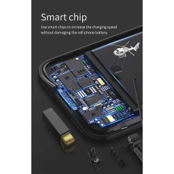 ELLENNE Coque avec batterie intégrée pour iPhone 16 Pro 7 000 mAh | Coque avec batterie intégrée pour iPhone 6 6S 7 8 Plus X XR 