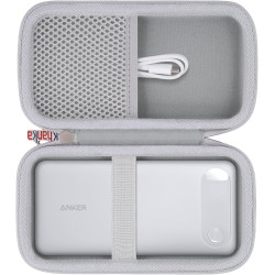 Khanka (Étui Uniquement) Étui de Transport Rigide pour Anker Power Bank 20000 mAh,Chargeur avec câble USB-C intégré,Sac de Range