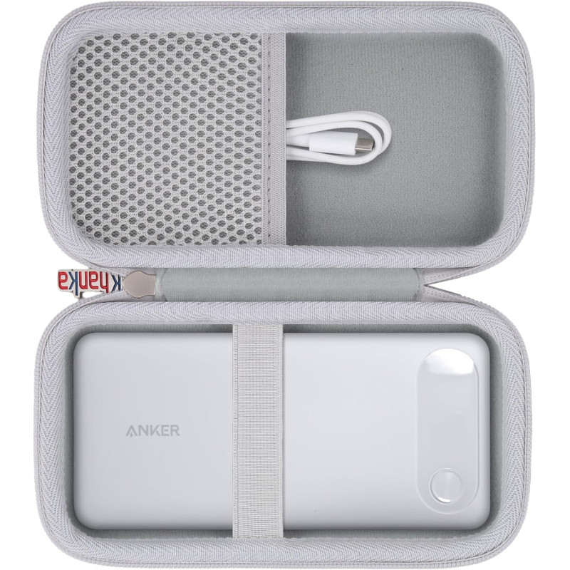Khanka (Étui Uniquement) Étui de Transport Rigide pour Anker Power Bank 20000 mAh,Chargeur avec câble USB-C intégré,Sac de Range