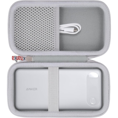 Khanka (Étui Uniquement) Étui de Transport Rigide pour Anker Power Bank 20000 mAh,Chargeur avec câble USB-C intégré,Sac de Range