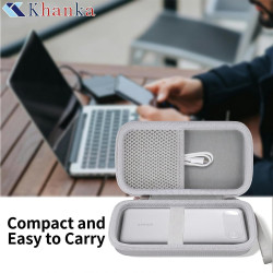 Khanka (Étui Uniquement) Étui de Transport Rigide pour Anker Power Bank 20000 mAh,Chargeur avec câble USB-C intégré,Sac de Range