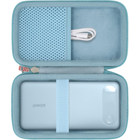 Khanka (Étui Uniquement) Étui de Transport Rigide pour Anker Power Bank 20000 mAh,Chargeur avec câble USB-C intégré,Sac de Range