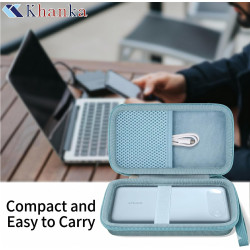Khanka (Étui Uniquement) Étui de Transport Rigide pour Anker Power Bank 20000 mAh,Chargeur avec câble USB-C intégré,Sac de Range