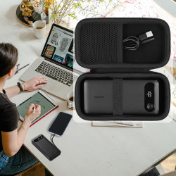 Khanka (Étui Uniquement) Étui de Transport Rigide pour Anker Power Bank 20 000 mAh,Chargeur Portable avec câble USB-C intégré,Sa