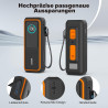 Étui de protection en silicone compatible avec anker laptop powerbank 25000 mah, résistant aux chocs et aux rayures, avec fentes