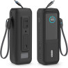Étui de protection en silicone compatible avec Anker Laptop Powerbank 25000 mAh, résistant aux chocs et aux rayures, avec fentes