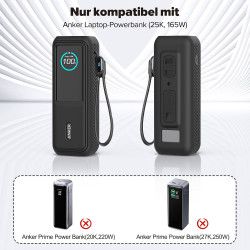 Étui de protection en silicone compatible avec Anker Laptop Powerbank 25000 mAh, résistant aux chocs et aux rayures, avec fentes