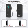 Étui de protection en silicone compatible avec Anker Laptop Powerbank 25000 mAh, résistant aux chocs et aux rayures, avec fentes