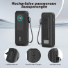 Étui de protection en silicone compatible avec Anker Laptop Powerbank 25000 mAh, résistant aux chocs et aux rayures, avec fentes