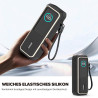 Étui de protection en silicone compatible avec Anker Laptop Powerbank 25000 mAh, résistant aux chocs et aux rayures, avec fentes