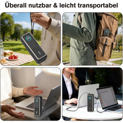 Étui de protection en silicone compatible avec Anker Laptop Powerbank 25000 mAh, résistant aux chocs et aux rayures, avec fentes
