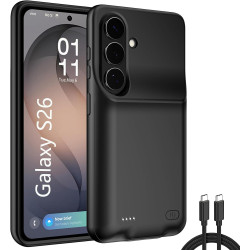 Étui Batterie pour Samsung Galaxy S26 Ultra, étui de Recharge Portable Rechargeable 10 000 mAh avec l' avec Coque de Recharge po