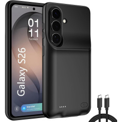Étui Batterie pour Samsung Galaxy S26 Plus/S26+, étui de Recharge Portable Rechargeable 10 000 mAh avec l' avec Coque de Recharg
