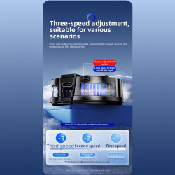 Refroidisseur magnétique pour téléphone portable avec technologie à semi-conducteurs, ventilateur silencieux à 3 niveaux, lumièr