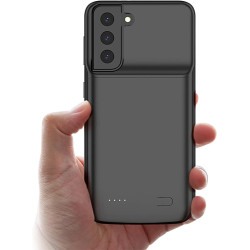 ELLENNE Coque fine avec batterie intégrée pour Samsung S21 Ultra 5 000 mAh | Coque avec batterie intégrée pour Samsung S20 S21 S
