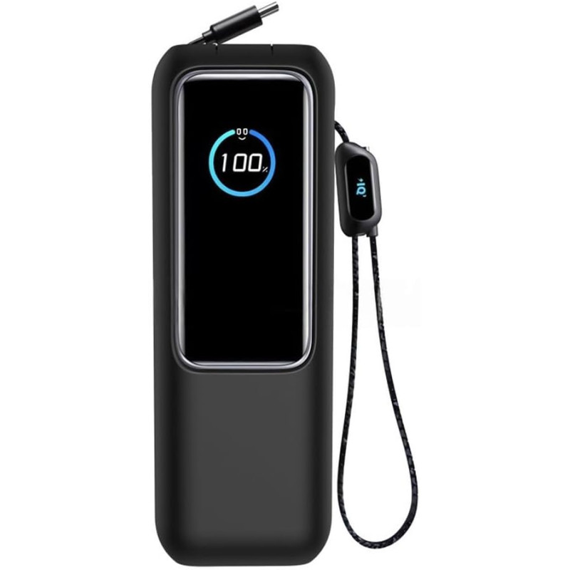 Silic ive Coque pour Anker Zolo Power Bank 25000mAh, Coque de sécurité pour chargeur portable 165W avec design antichoc (Noir)